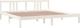 VidaXL Rama lozka biala lite drewno 200 x 200 cm