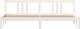 VidaXL Rama lozka biala lite drewno 200 x 200 cm