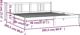 VidaXL Rama lozka biala lite drewno 200 x 200 cm