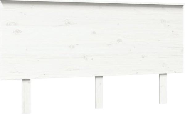 vidaXL Λευκό κεφαλάρι κρεβατιού, 144x6x82,5 cm, μασίφ ξύλο πεύκου