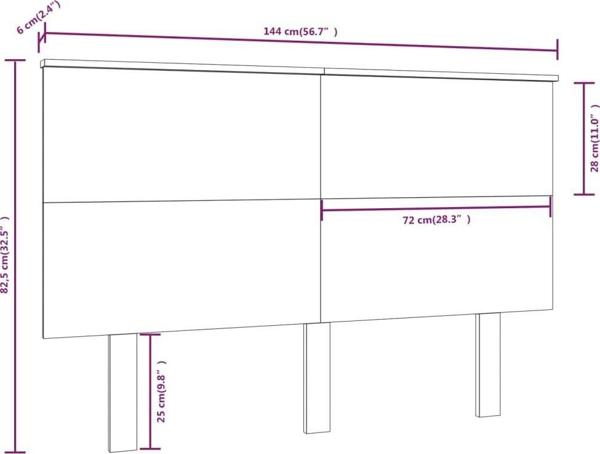 vidaXL Λευκό κεφαλάρι κρεβατιού, 144x6x82,5 cm, μασίφ ξύλο πεύκου