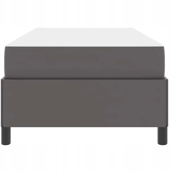 vidaXL Κρεβάτι με Στρώμα 90x190 cm, Υφασμάτινο Πλαίσιο σε Γκρι Χρώμα
