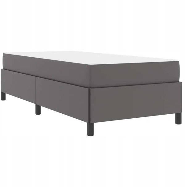 vidaXL Κρεβάτι με Στρώμα 90x190 cm, Υφασμάτινο Πλαίσιο σε Γκρι Χρώμα