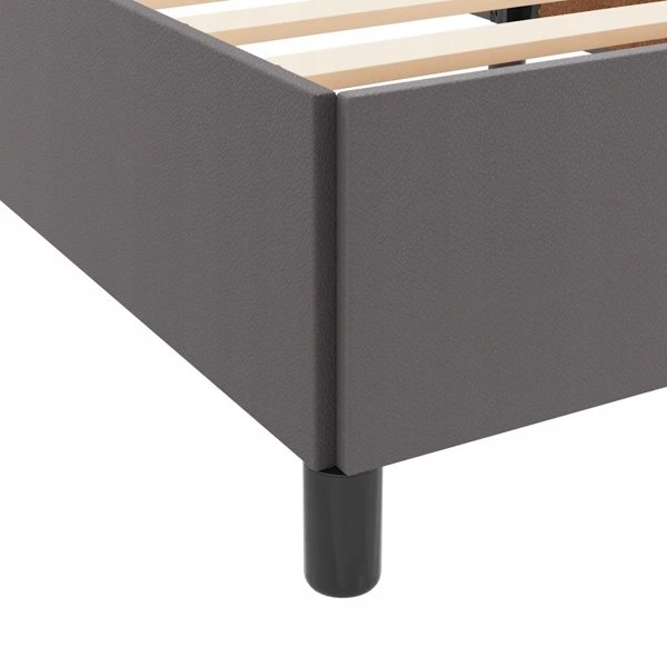 vidaXL Κρεβάτι με Στρώμα 90x190 cm, Υφασμάτινο Πλαίσιο σε Γκρι Χρώμα