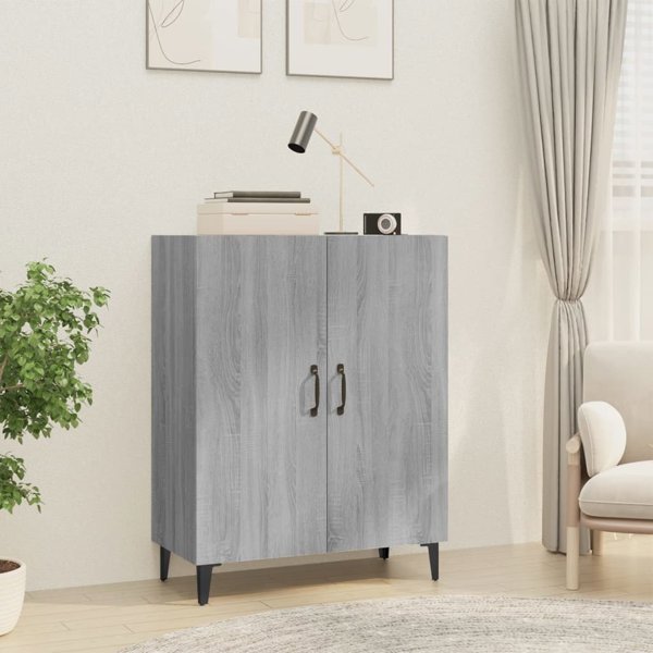 vidaXL Ντουλάπι, γκρι δρυς Sonoma, 70x34x90 εκ., ξυλοπολτός
