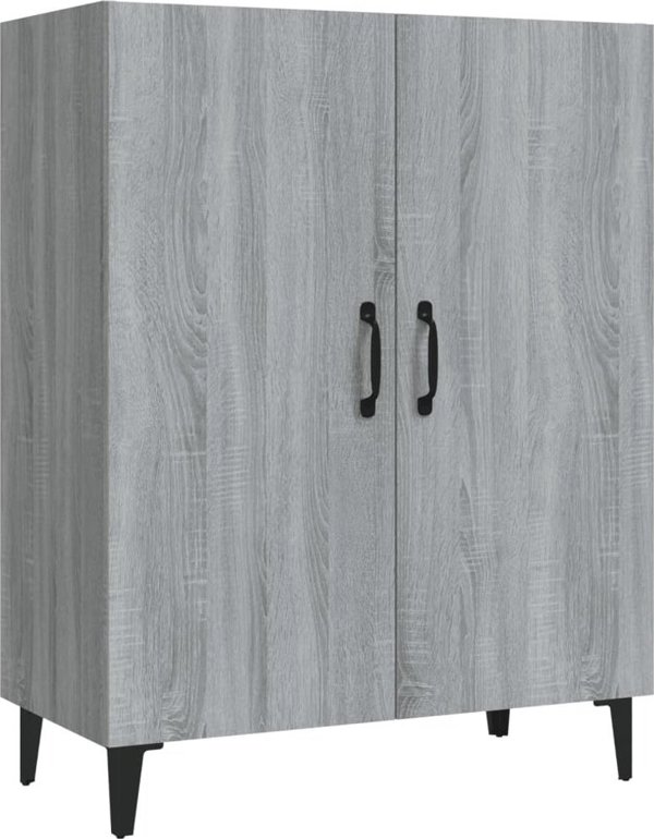 vidaXL Ντουλάπι, γκρι δρυς Sonoma, 70x34x90 εκ., ξυλοπολτός