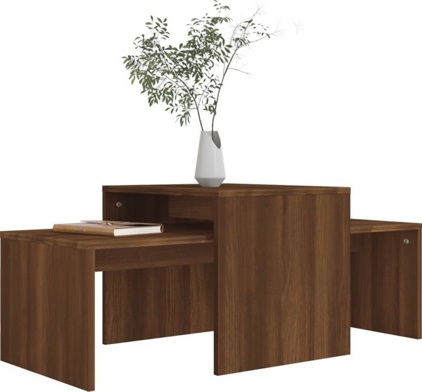 vidaXL Stolik kawowy, brazowy dab 100x48x40 cm material drewnopochodny