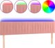 vidaXL Κεφαλάρι για κρεβάτι με LED, ροζ, 160x5x78/88 cm, βελούδο