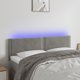 vidaXL Κεφαλάρι κρεβατιού με LED, ανοιχτό γκρι, 144x5x78/88 cm, βελούδο