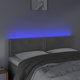 vidaXL Κεφαλάρι κρεβατιού με LED, ανοιχτό γκρι, 144x5x78/88 cm, βελούδο