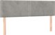 vidaXL Κεφαλάρι κρεβατιού με LED, ανοιχτό γκρι, 144x5x78/88 cm, βελούδο