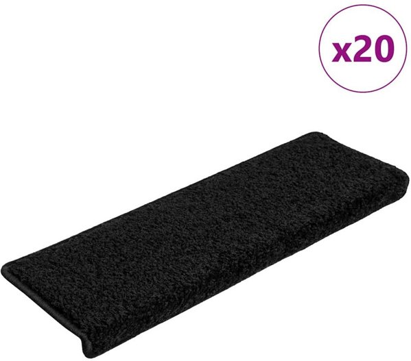 vidaXL Αυτοκόλλητα Πατήματα Σκάλας, 20 Τεμάχια, 65x21x4 cm, Μαύρα