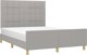 vidaXL Κρεβάτι με κεφαλάρι, ανοιχτό γκρι, 140x200 cm, επενδυμένο με ύφασμα
