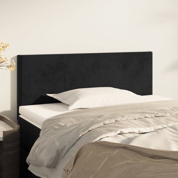 vidaXL Προσκέφαλο για κρεβάτι, μαύρο, 80x5x78/88 cm, βελούδο