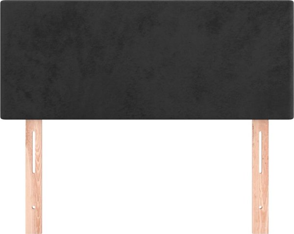 vidaXL Προσκέφαλο για κρεβάτι, μαύρο, 80x5x78/88 cm, βελούδο