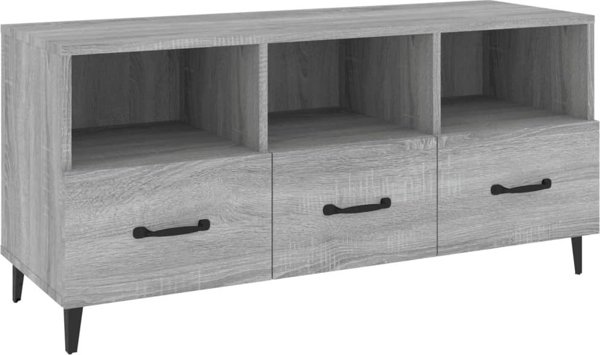 vidaXL Βάση τηλεόρασης γκρι δρυς Sonoma 102x35x50 cm