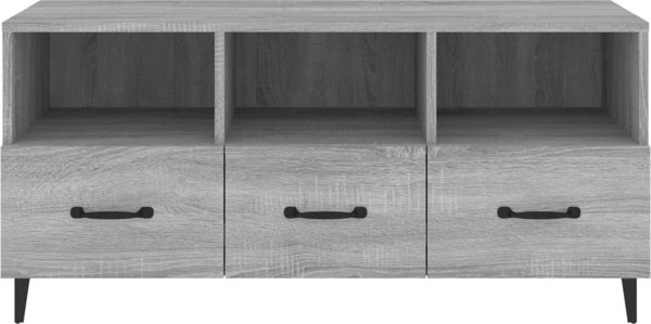 vidaXL Βάση τηλεόρασης γκρι δρυς Sonoma 102x35x50 cm