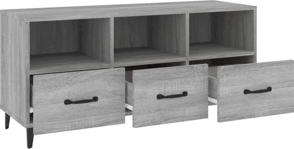 vidaXL Βάση τηλεόρασης γκρι δρυς Sonoma 102x35x50 cm