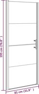 vidaXL Πόρτα ντουζιέρας, 81x195 εκ., ημιδιάφανο σκληρυμένο γυαλί, μαύρη