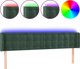 Κεφαλάρι κρεβατιού vidaXL με LED, σκούρο πράσινο, 163x16x78/88 cm, βελούδο
