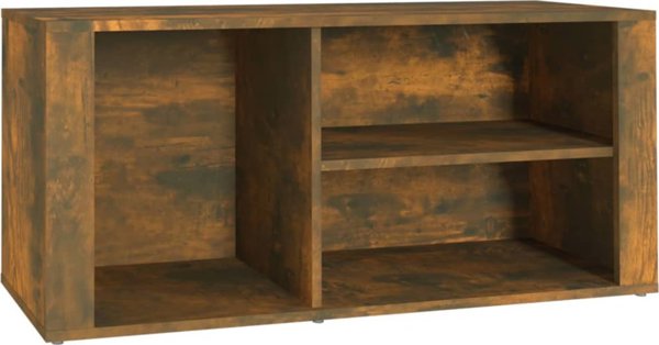 vidaXL Ράφι παπουτσιών, χρώμα καπνιστή δρυς, 100x35x45 εκ.
