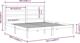 VidaXL Rama lozka miodowy braz lite drewno sosnowe 200 x 200 cm