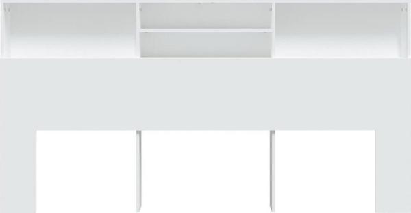 vidaXL Κεφαλάρι κρεβατιού με ράφια, λευκό, 200x19x103,5 εκ.