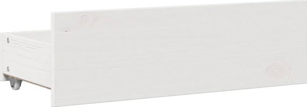 vidaXL Lozko z regalem bez materaca biale 160x200 cm sosnowe