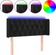 vidaXL Κεφαλάρι για κρεβάτι με LED, μαύρο, 93x16x78/88 cm, βελούδινο