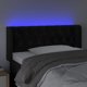 vidaXL Κεφαλάρι για κρεβάτι με LED, μαύρο, 93x16x78/88 cm, βελούδινο
