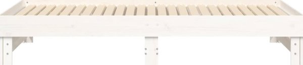vidaXL Διπλό Κρεβάτι Αναπτυσσόμενο Λευκό 2x(100x200) cm από Μασίφ Πεύκο