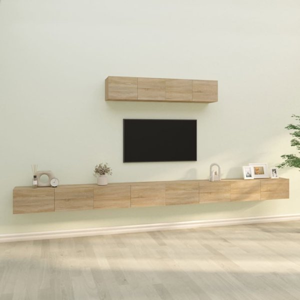 vidaXL Σετ 4 ντουλάπια TV, δρυς sonoma, ξύλο ανακυκλωμένο