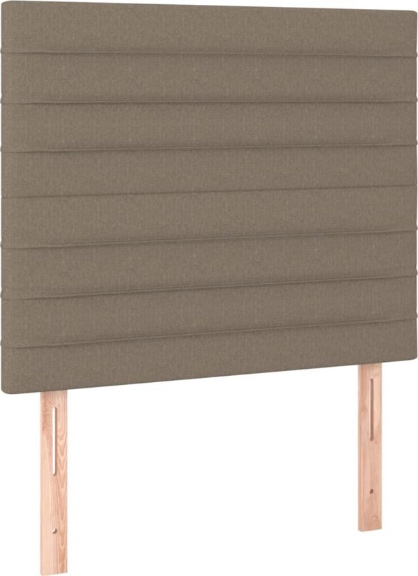 vidaXL Λιτό κρεβάτι με στρώμα, ταουπέ, ύφασμα, 80x200 cm