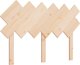 vidaXL Κεφαλάρι κρεβατιού, 122,5x3x80,5 εκ, μασίφ πεύκο