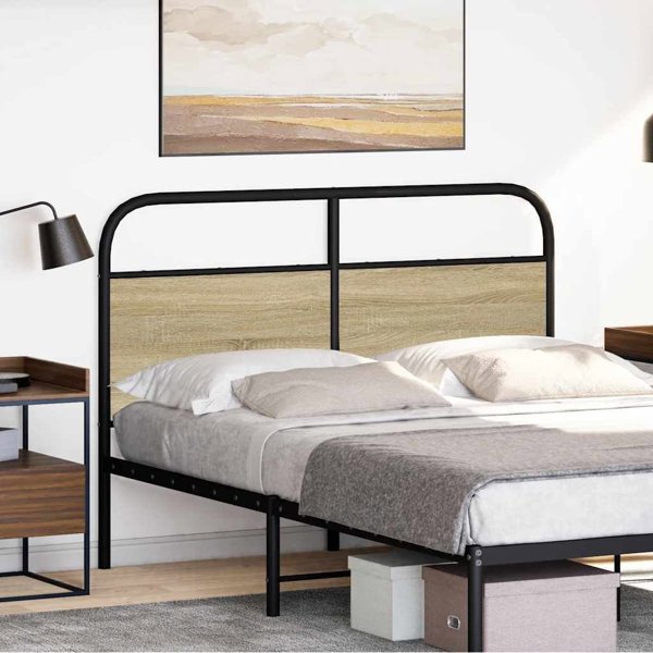 vidaXL Κεφαλάρι κρεβατιού Sonoma Δρυς, 135 εκ