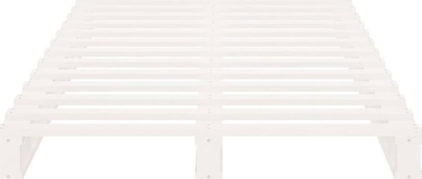 vidaXL Κορνίζα Κρεβατιού Λευκή, 90x200 εκ, Μασίφ Πεύκο
