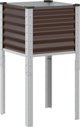 vidaXL Καφέ γλάστρα κήπου από ατσάλι 45x45x88 cm