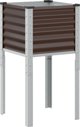vidaXL Καφέ γλάστρα κήπου από ατσάλι 45x45x88 cm