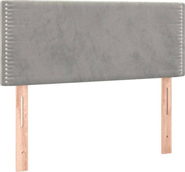 vidaXL Lozko kontynentalne z materacem i LED szare 100x200 cm aksamit