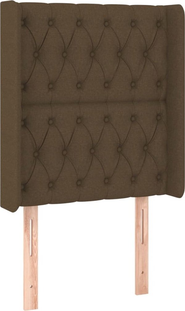 vidaXL Κεφαλάρι uszak, σκούρο καφέ, 83x16x118/128 cm, ύφασμα