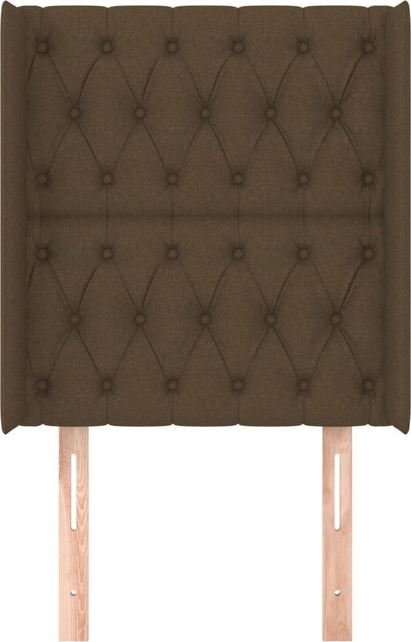 vidaXL Κεφαλάρι uszak, σκούρο καφέ, 83x16x118/128 cm, ύφασμα
