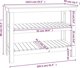 vidaXL Stolik roboczy, λευκό, 110,5x50x80 cm, μασίφ πεύκο
