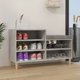 vidaXL Σκαμπώ αποθήκευσης παπουτσιών, γκρι σκουριάς, 102x36x60 cm