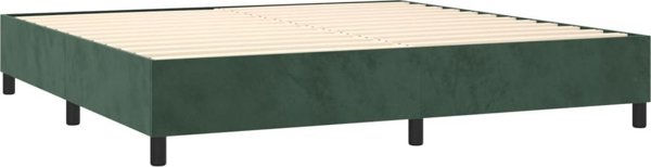 vidaXL Lowzko kontynentalne z materacem i LED zielony aksamit 200x200 cm