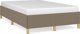 vidaXL Rama lozka kolor taupe 120x190 cm obita tkanina