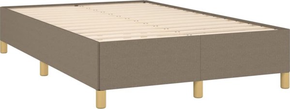 vidaXL Rama lozka kolor taupe 120x190 cm obita tkanina
