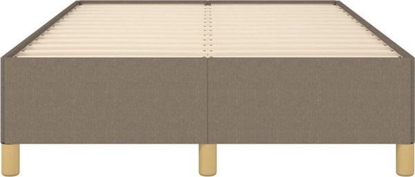 vidaXL Rama lozka kolor taupe 120x190 cm obita tkanina
