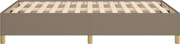 vidaXL Rama lozka kolor taupe 120x190 cm obita tkanina