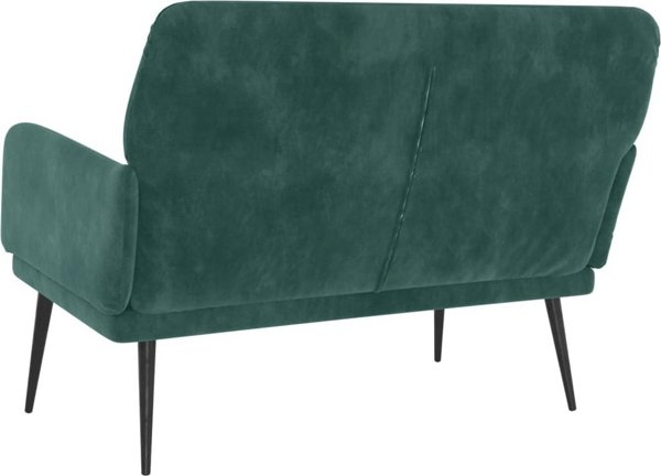 vidaXL Lawka, ciemnozielona, 108x79x79 cm, tapicerowana aksamitem
