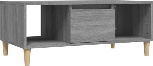 vidaXL Stolik kawowy, szary dab sonoma 90x50x36,5 cm, drewnopochodny